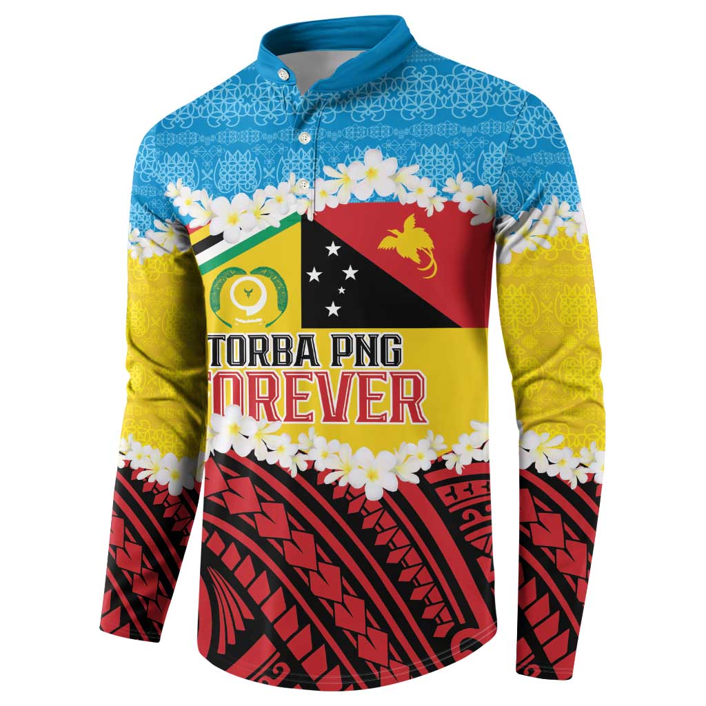 Personalised Torba PNG Forever Button Sweatshirt Polynesian Sand Art - Polynesian Pride