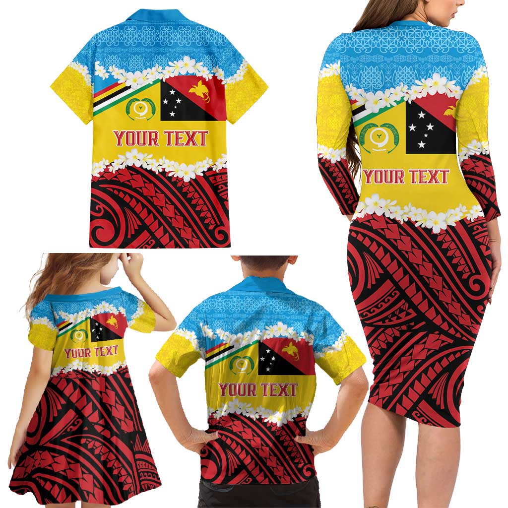Personalised Torba PNG Forever Family Matching Long Sleeve Bodycon Dress and Hawaiian Shirt Polynesian Sand Art - Polynesian Pride