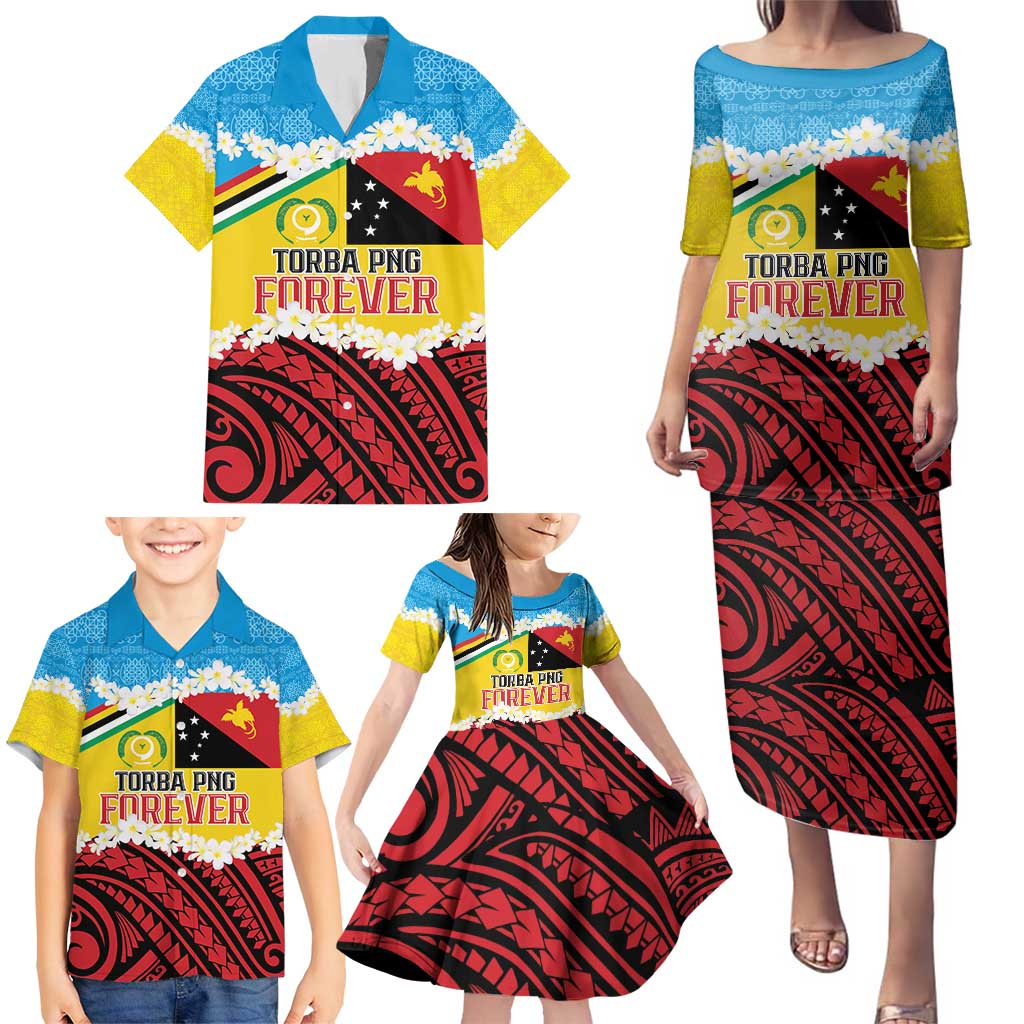 Personalised Torba PNG Forever Family Matching Puletasi and Hawaiian Shirt Polynesian Sand Art - Polynesian Pride