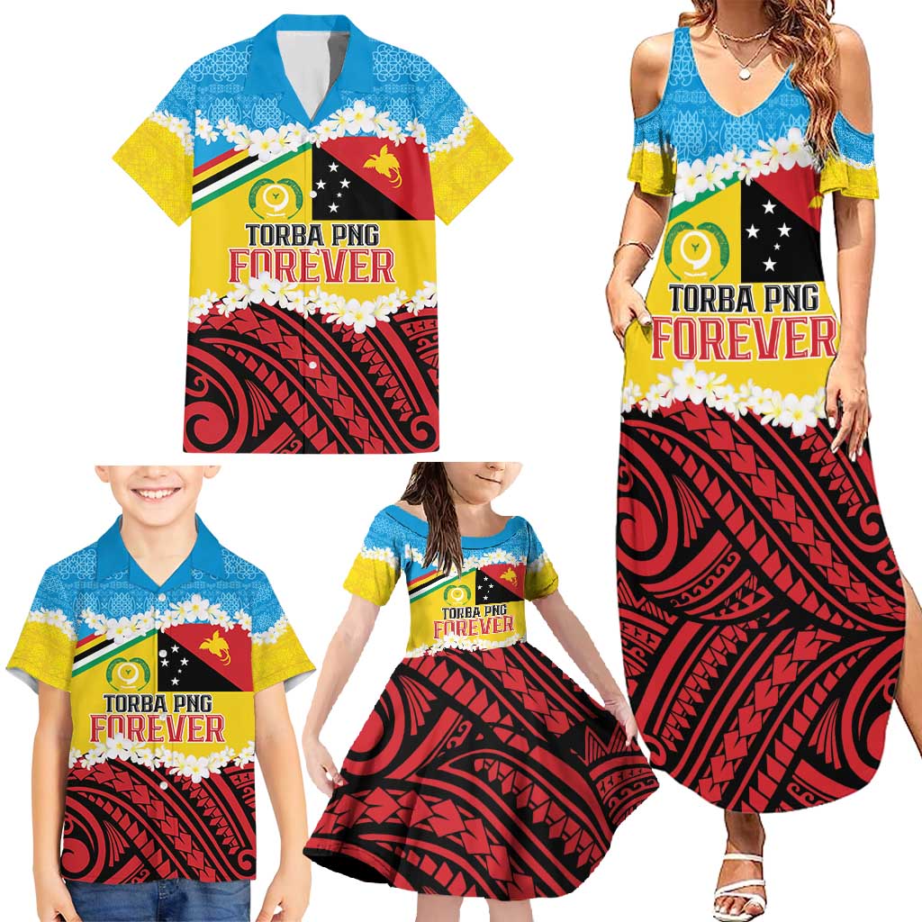 Personalised Torba PNG Forever Family Matching Summer Maxi Dress and Hawaiian Shirt Polynesian Sand Art - Polynesian Pride