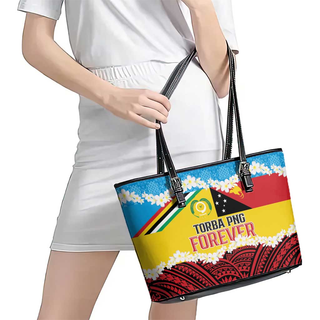 Torba PNG Forever Leather Tote Bag Polynesian Sand Art - Polynesian Pride