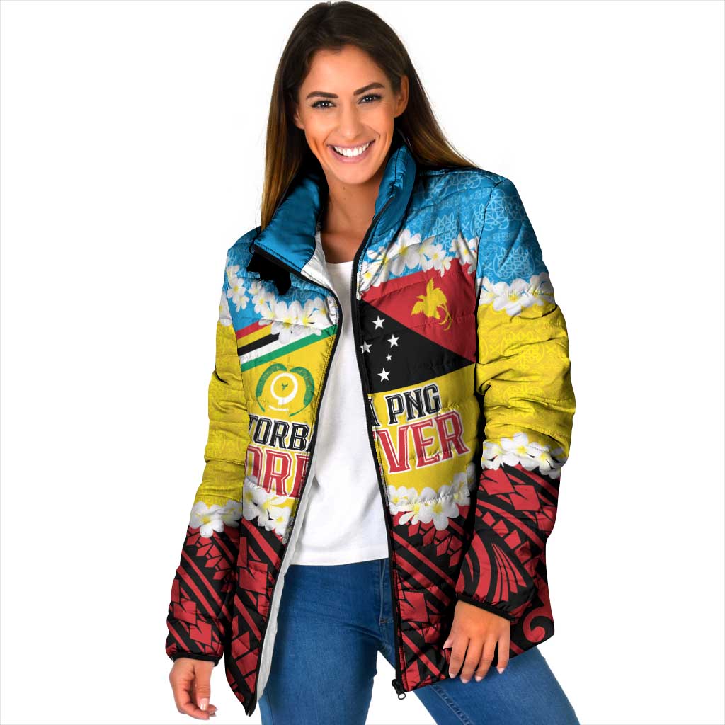 Personalised Torba PNG Forever Padded Jacket Polynesian Sand Art - Polynesian Pride