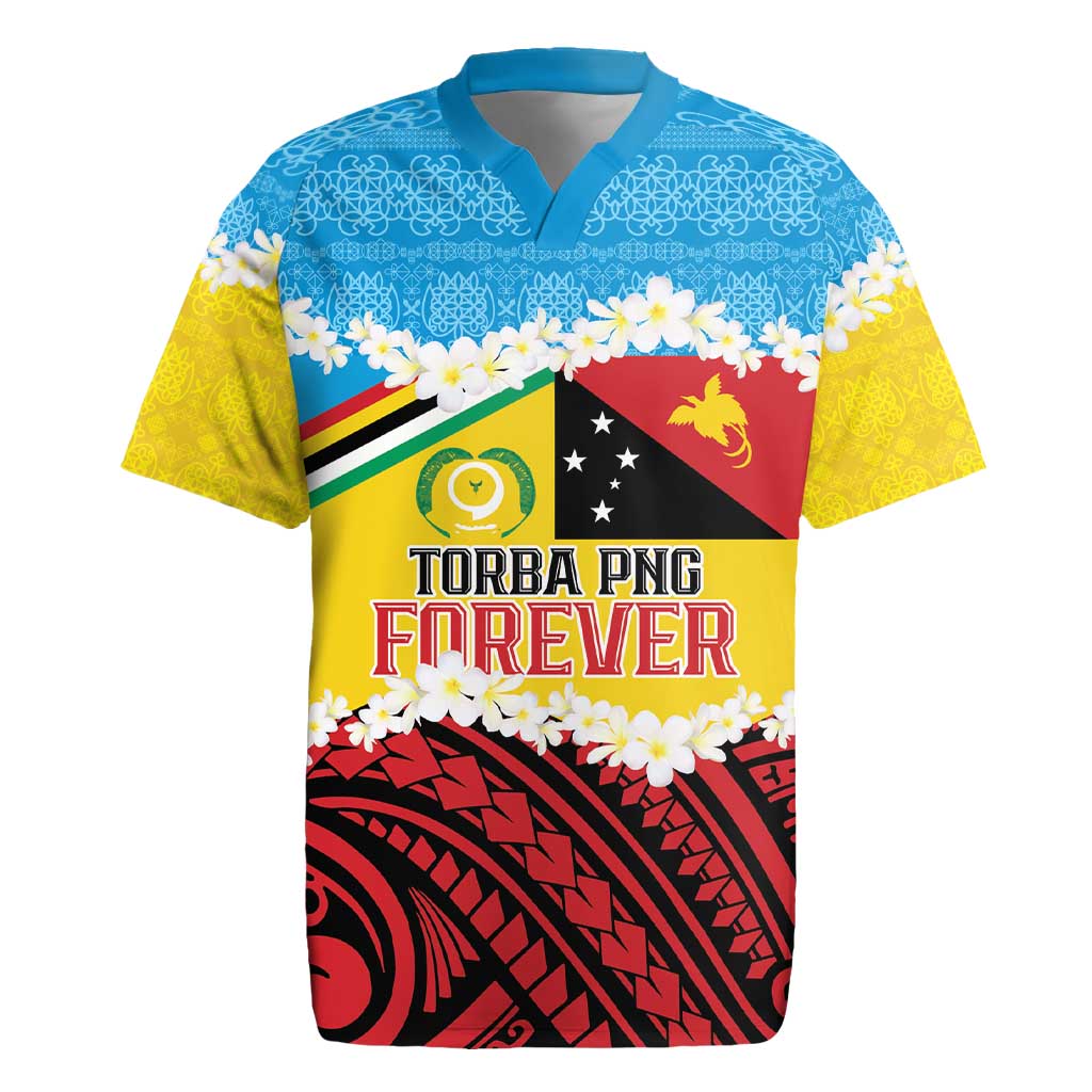 Personalised Torba PNG Forever Rugby Jersey Polynesian Sand Art - Polynesian Pride