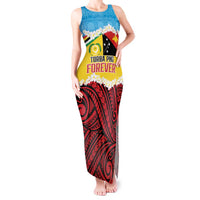 Personalised Torba PNG Forever Tank Maxi Dress Polynesian Sand Art - Polynesian Pride
