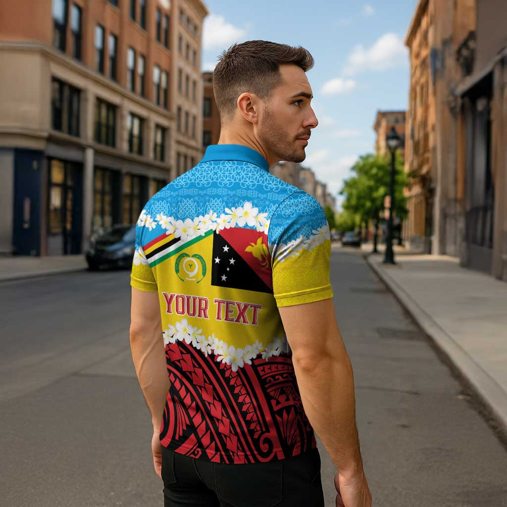 Personalised Torba PNG Forever Zipper Polo Shirt Polynesian Sand Art - Polynesian Pride