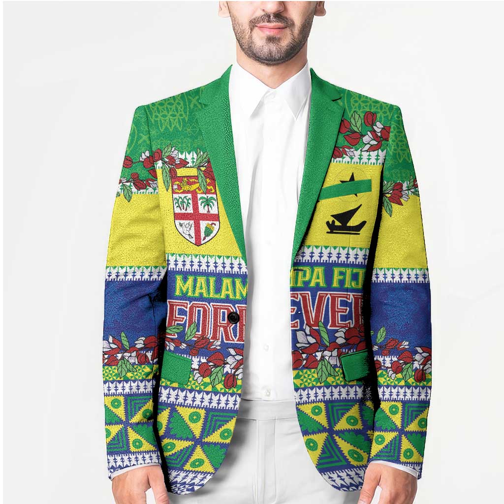 Personalised Malampa Fiji Forever Blazer Tagimoucia Polynesian Sand Drawing - Polynesian Pride