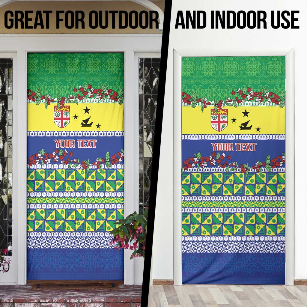 Personalised Malampa Fiji Forever Door Cover Tagimoucia Polynesian Sand Drawing - Polynesian Pride