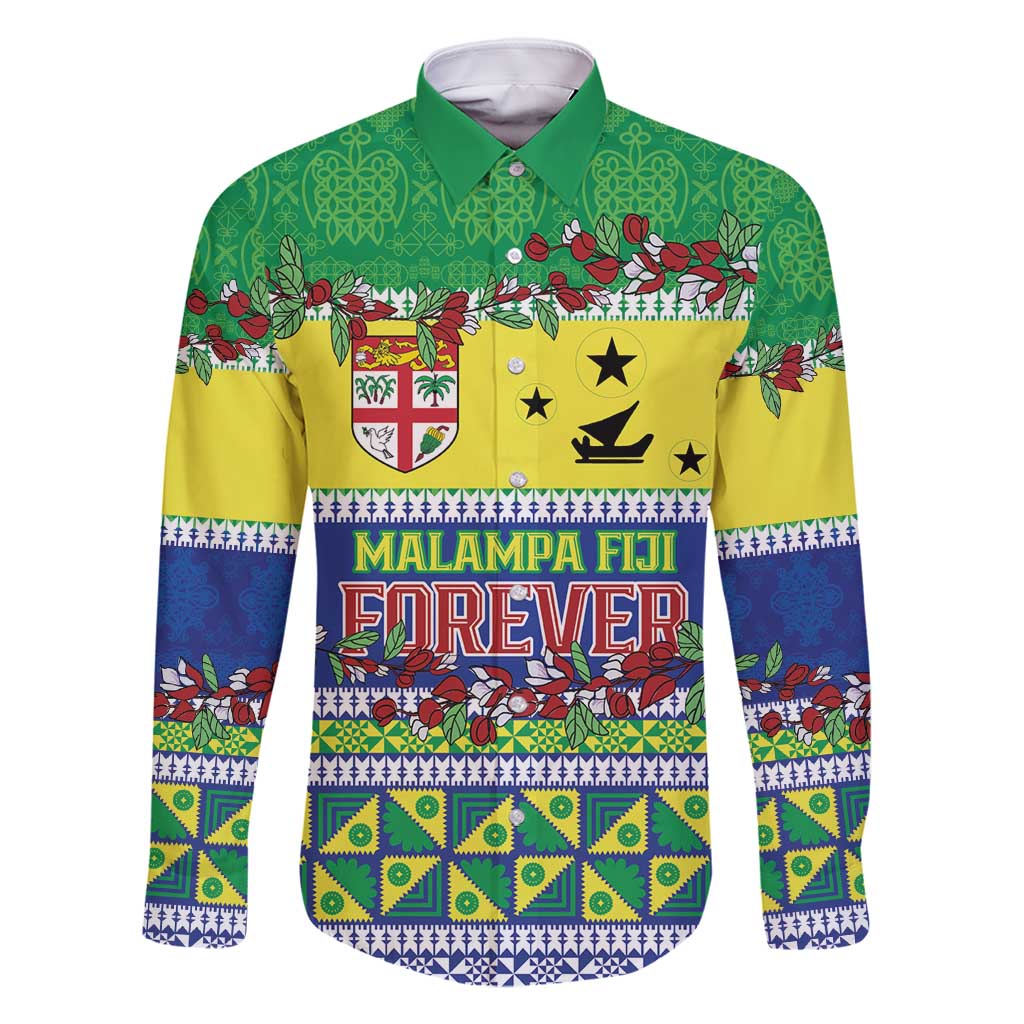 Personalised Malampa Fiji Forever Family Matching Off Shoulder Maxi Dress and Hawaiian Shirt Tagimoucia Polynesian Sand Drawing - Polynesian Pride