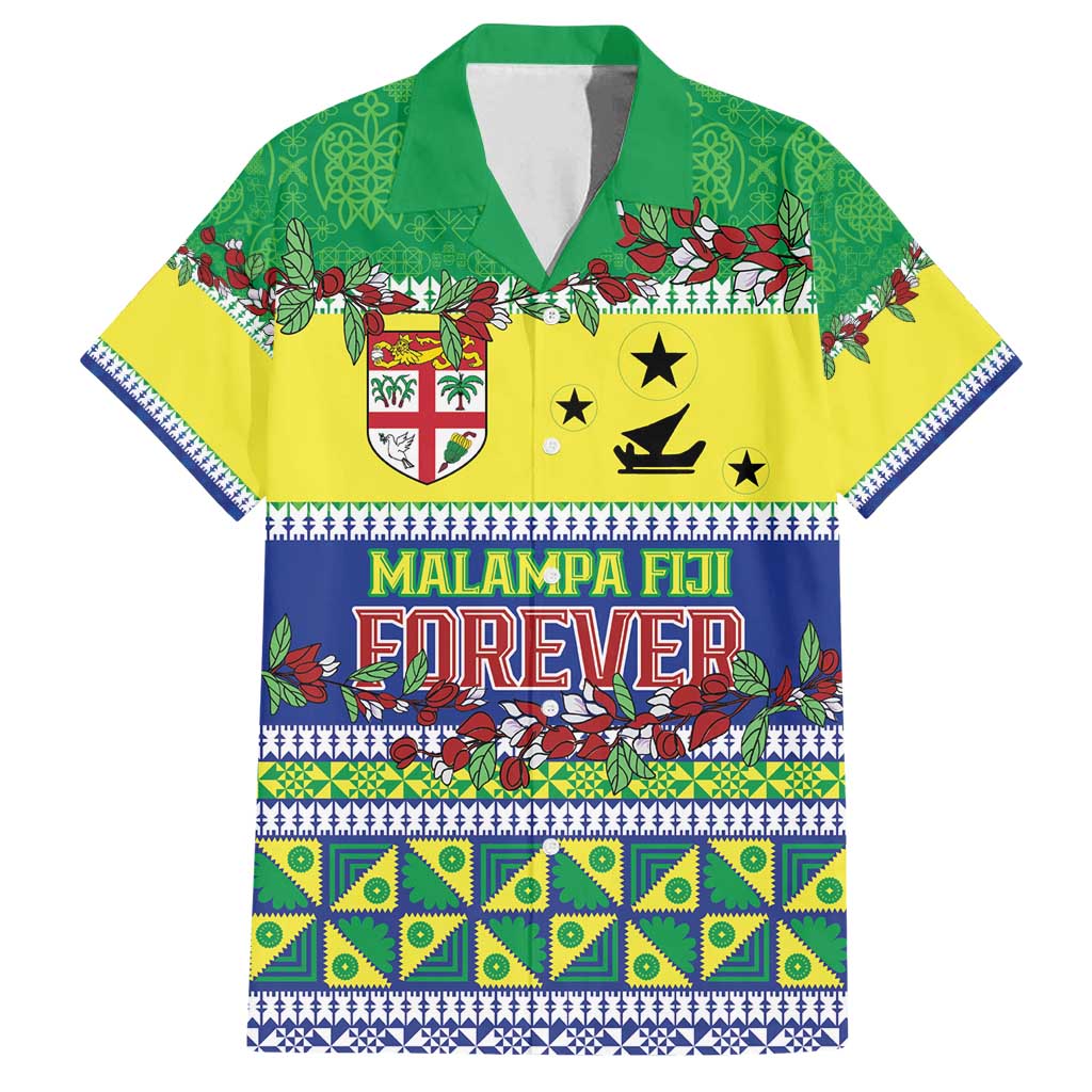 Personalised Malampa Fiji Forever Family Matching Off Shoulder Short Dress and Hawaiian Shirt Tagimoucia Polynesian Sand Drawing - Polynesian Pride