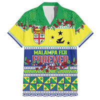 Personalised Malampa Fiji Forever Family Matching Off Shoulder Short Dress and Hawaiian Shirt Tagimoucia Polynesian Sand Drawing - Polynesian Pride