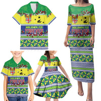 Personalised Malampa Fiji Forever Family Matching Puletasi and Hawaiian Shirt Tagimoucia Polynesian Sand Drawing - Polynesian Pride