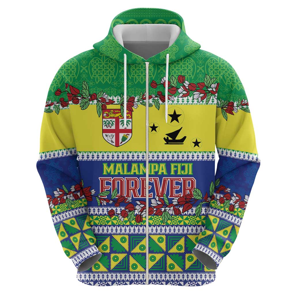 Personalised Malampa Fiji Forever Hoodie Tagimoucia Polynesian Sand Drawing - Polynesian Pride