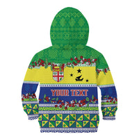 Personalised Malampa Fiji Forever Kid Hoodie Tagimoucia Polynesian Sand Drawing - Polynesian Pride