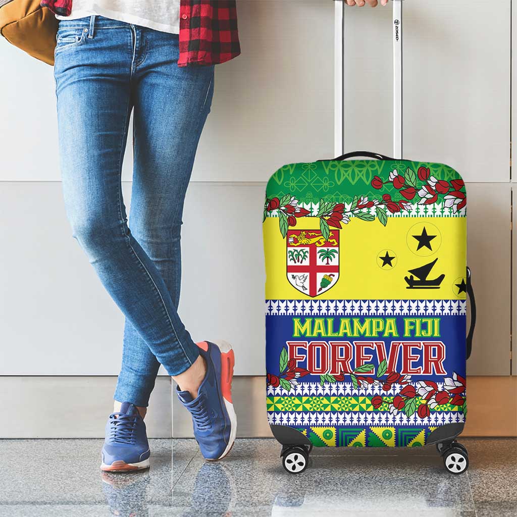 Malampa Fiji Forever Luggage Cover Tagimoucia Polynesian Sand Drawing - Polynesian Pride