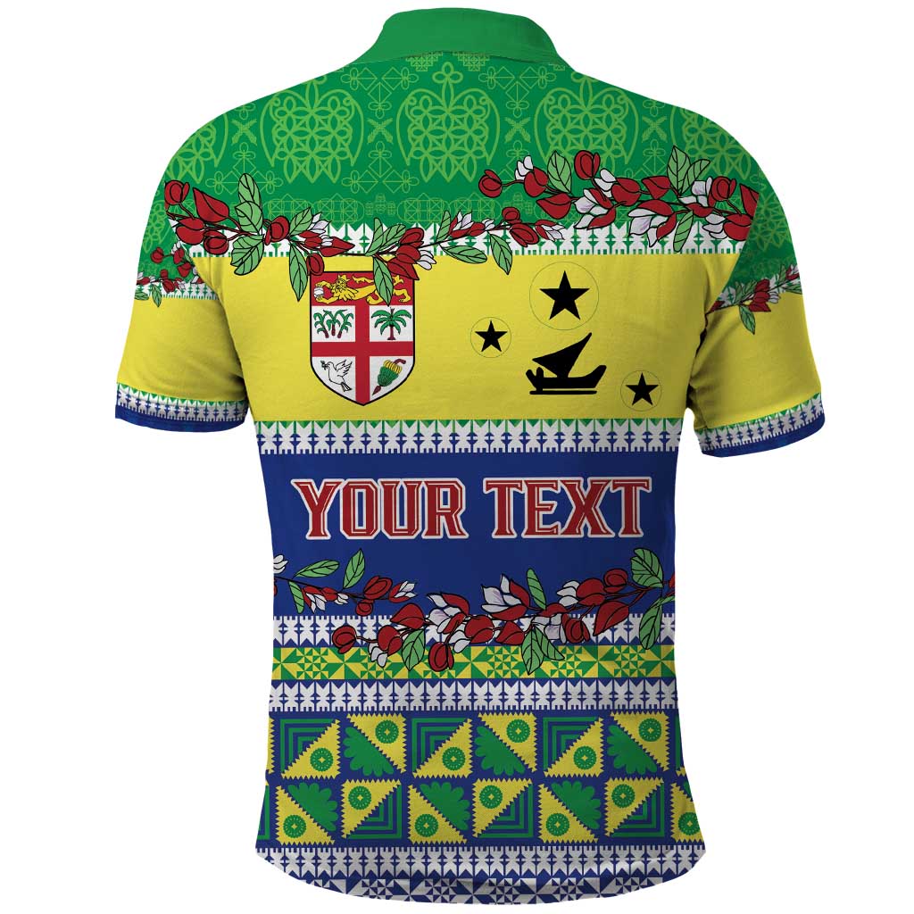 Personalised Malampa Fiji Forever Polo Shirt Tagimoucia Polynesian Sand Drawing - Polynesian Pride