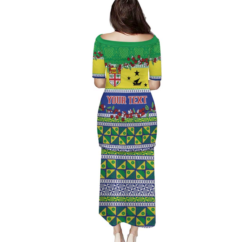 Personalised Malampa Fiji Forever Puletasi Tagimoucia Polynesian Sand Drawing - Polynesian Pride