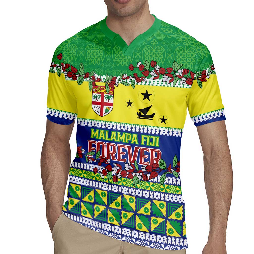 Personalised Malampa Fiji Forever Rugby Jersey Tagimoucia Polynesian Sand Drawing - Polynesian Pride