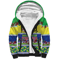 Personalised Malampa Fiji Forever Sherpa Hoodie Tagimoucia Polynesian Sand Drawing - Polynesian Pride