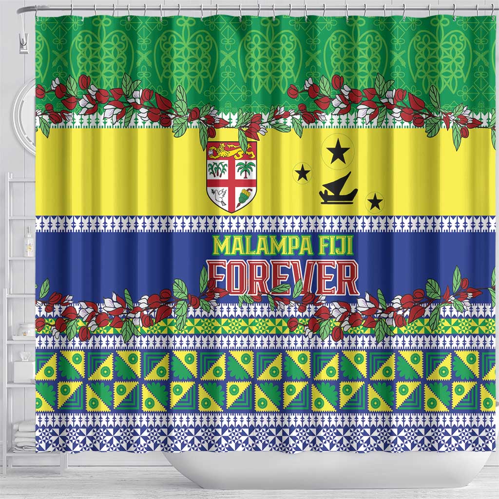 Malampa Fiji Forever Shower Curtain Tagimoucia Polynesian Sand Drawing - Polynesian Pride