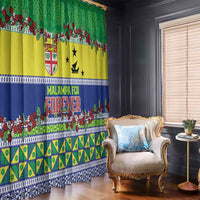 Malampa Fiji Forever Window Curtain Tagimoucia Polynesian Sand Drawing - Polynesian Pride