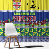 Malampa Fiji Forever Window Curtain Tagimoucia Polynesian Sand Drawing - Polynesian Pride
