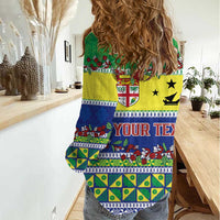 Personalised Malampa Fiji Forever Women Casual Shirt Tagimoucia Polynesian Sand Drawing - Polynesian Pride