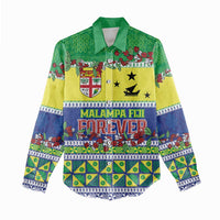 Personalised Malampa Fiji Forever Women Casual Shirt Tagimoucia Polynesian Sand Drawing - Polynesian Pride