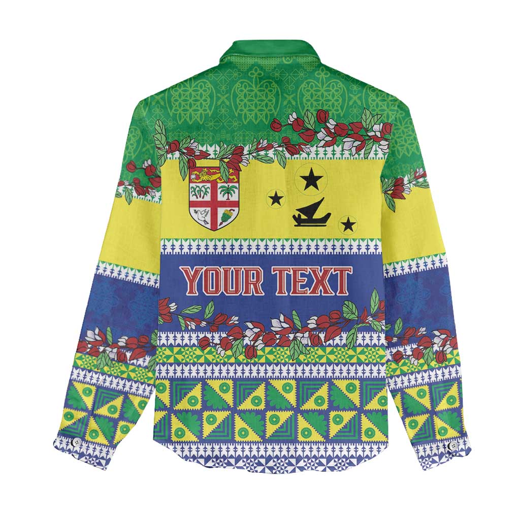 Personalised Malampa Fiji Forever Women Casual Shirt Tagimoucia Polynesian Sand Drawing - Polynesian Pride