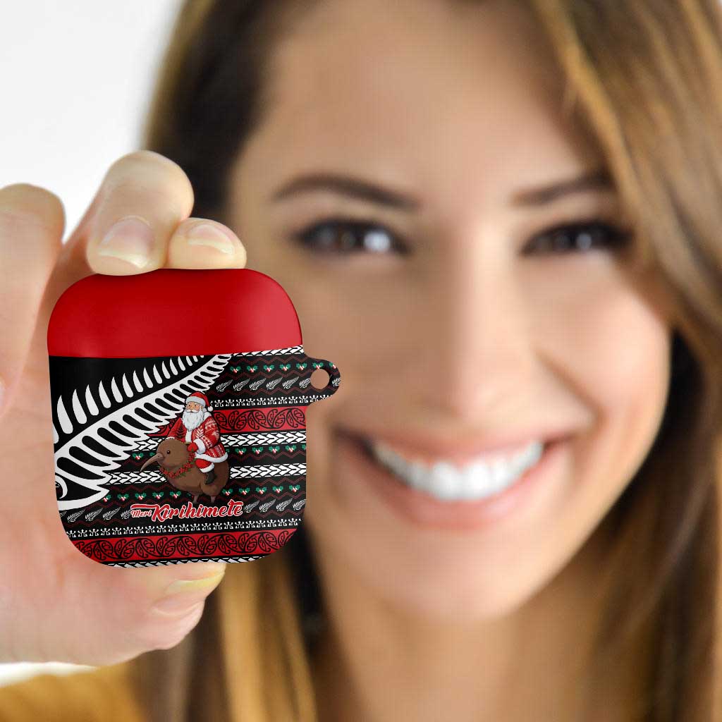 New Zealand Kiwi Santa Christmas AirPods Case He Wairua Kirihimete - Polynesian Pride