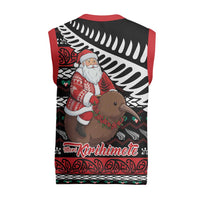 New Zealand Kiwi Santa Christmas Knitted V-Neck Vest He Wairua Kirihimete - Polynesian Pride