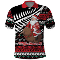 New Zealand Kiwi Santa Christmas Polo Shirt He Wairua Kirihimete - Polynesian Pride