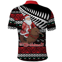 New Zealand Kiwi Santa Christmas Polo Shirt He Wairua Kirihimete - Polynesian Pride