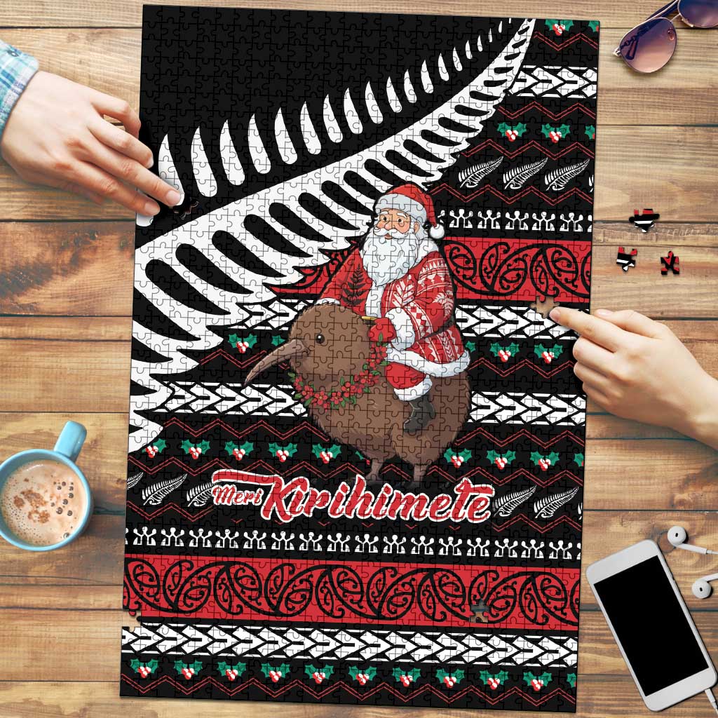 New Zealand Kiwi Santa Christmas Puzzle He Wairua Kirihimete - Polynesian Pride