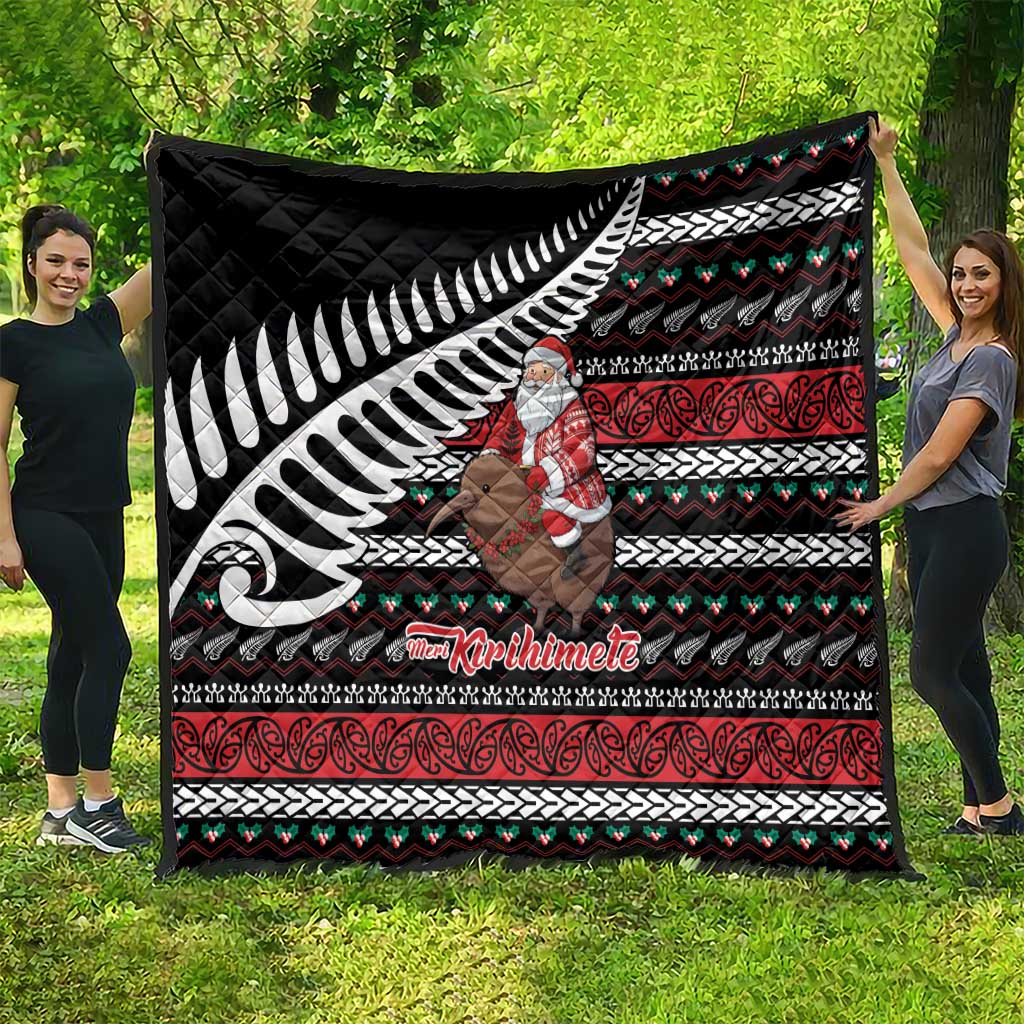 New Zealand Kiwi Santa Christmas Quilt He Wairua Kirihimete - Polynesian Pride