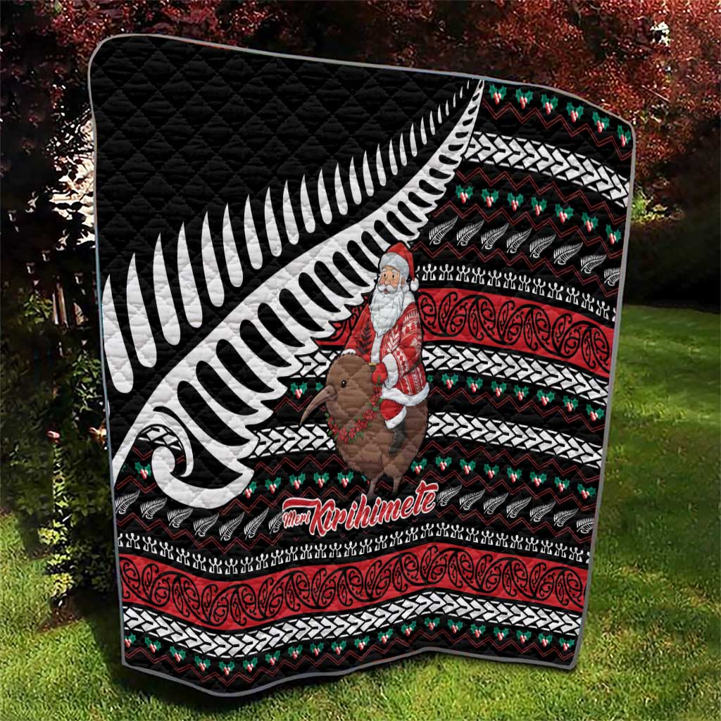New Zealand Kiwi Santa Christmas Quilt He Wairua Kirihimete - Polynesian Pride