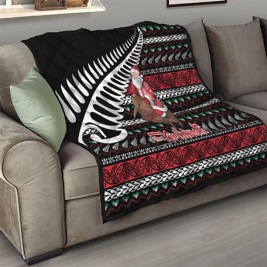 New Zealand Kiwi Santa Christmas Quilt He Wairua Kirihimete - Polynesian Pride