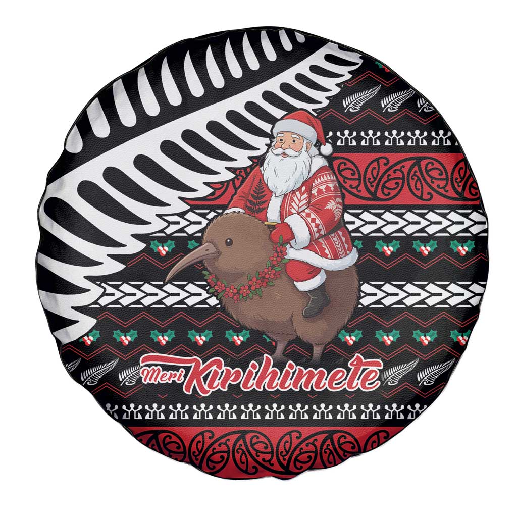 New Zealand Kiwi Santa Christmas Spare Tire Cover He Wairua Kirihimete - Polynesian Pride