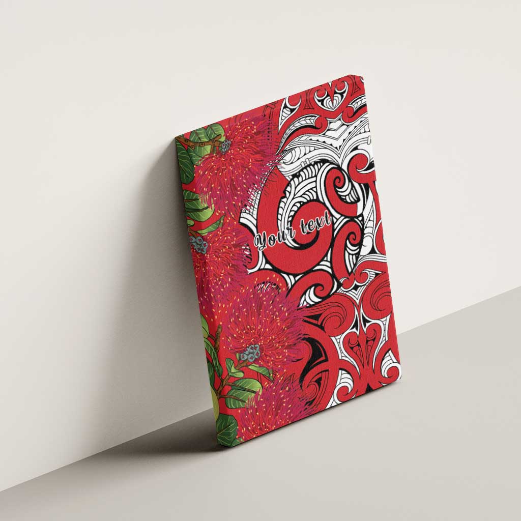 Personalised New Zealand Koru Pohutukawa Canvas Wall Art Meri Kirihimete Aroha for Christmas - Polynesian Pride