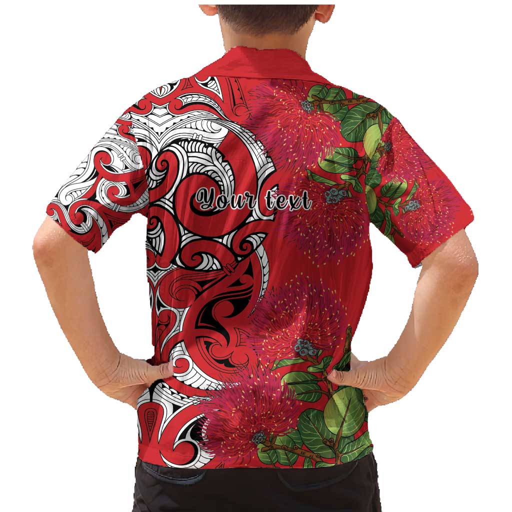 Personalised New Zealand Koru Pohutukawa Family Matching Mermaid Dress and Hawaiian Shirt Meri Kirihimete Aroha for Christmas - Polynesian Pride