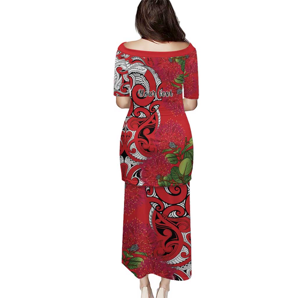 Personalised New Zealand Koru Pohutukawa Puletasi Meri Kirihimete Aroha for Christmas - Polynesian Pride