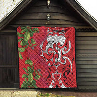 Personalised New Zealand Koru Pohutukawa Quilt Meri Kirihimete Aroha for Christmas - Polynesian Pride