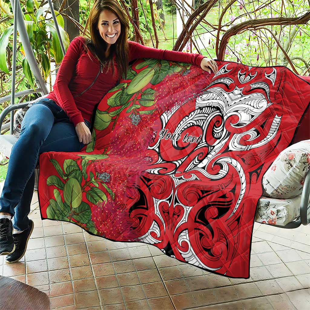 Personalised New Zealand Koru Pohutukawa Quilt Meri Kirihimete Aroha for Christmas - Polynesian Pride