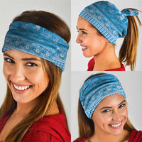 Hawaiian Hibiscus Honu Neck Gaiter Blue Mele Kalikimaka Palaka Spirit - Polynesian Pride