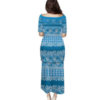 Hawaiian Hibiscus Honu Puletasi Blue Mele Kalikimaka Palaka Spirit - Polynesian Pride