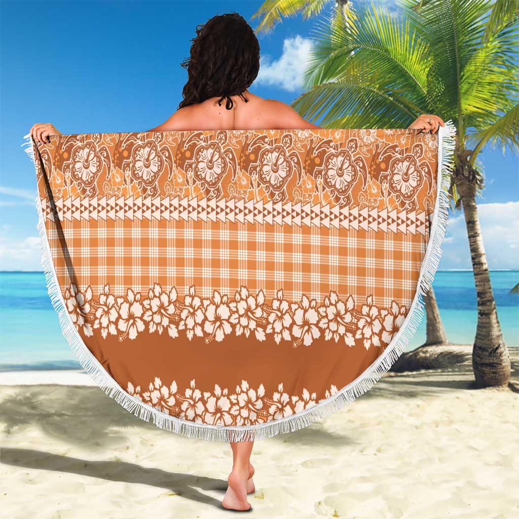 Hawaiian Hibiscus Honu Beach Blanket Gold Mele Kalikimaka Palaka Spirit - Polynesian Pride