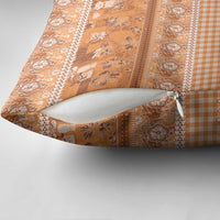 Hawaiian Hibiscus Honu Pillow Cover Gold Mele Kalikimaka Palaka Spirit - Polynesian Pride