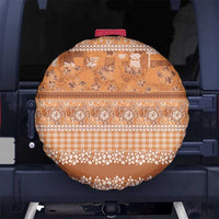Hawaiian Hibiscus Honu Spare Tire Cover Gold Mele Kalikimaka Palaka Spirit - Polynesian Pride
