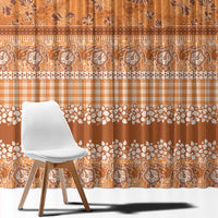 Hawaiian Hibiscus Honu Window Curtain Gold Mele Kalikimaka Palaka Spirit - Polynesian Pride