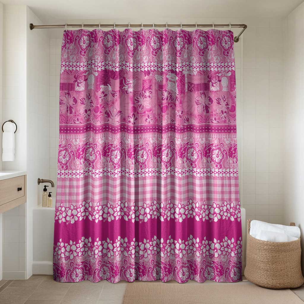 Hawaiian Hibiscus Honu Bathroom Set Pink Mele Kalikimaka Palaka Spirit - Polynesian Pride