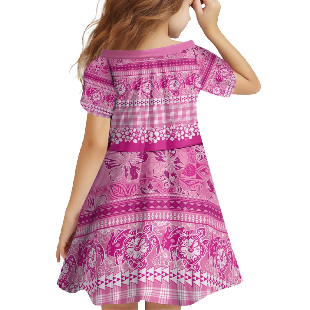 Hawaiian Hibiscus Honu Family Matching Off Shoulder Maxi Dress and Hawaiian Shirt Pink Mele Kalikimaka Palaka Spirit - Polynesian Pride